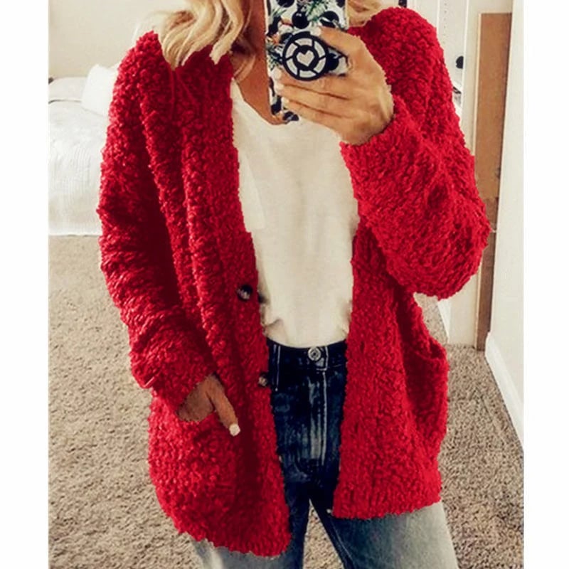 ✨Gilet Top 2 des Ventes 2025✨Gilet décontracté en velours grande taille pour femme automne/hiver