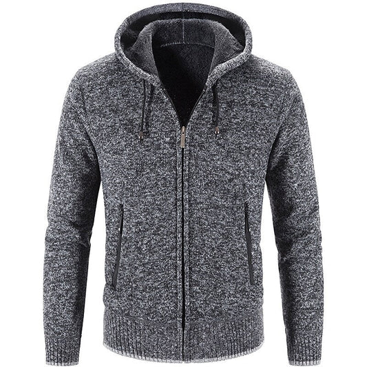 Chandail à capuchon entièrement zippé pour homme