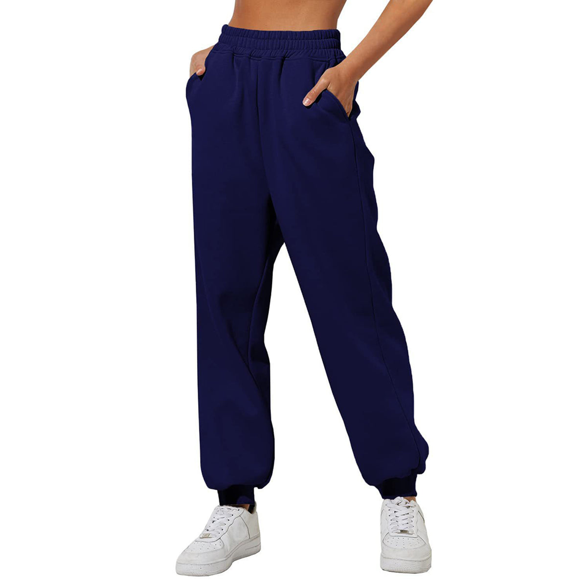 ✨Dernier jour : -69 %✨ Jogging ample taille haute pour femme avec poches