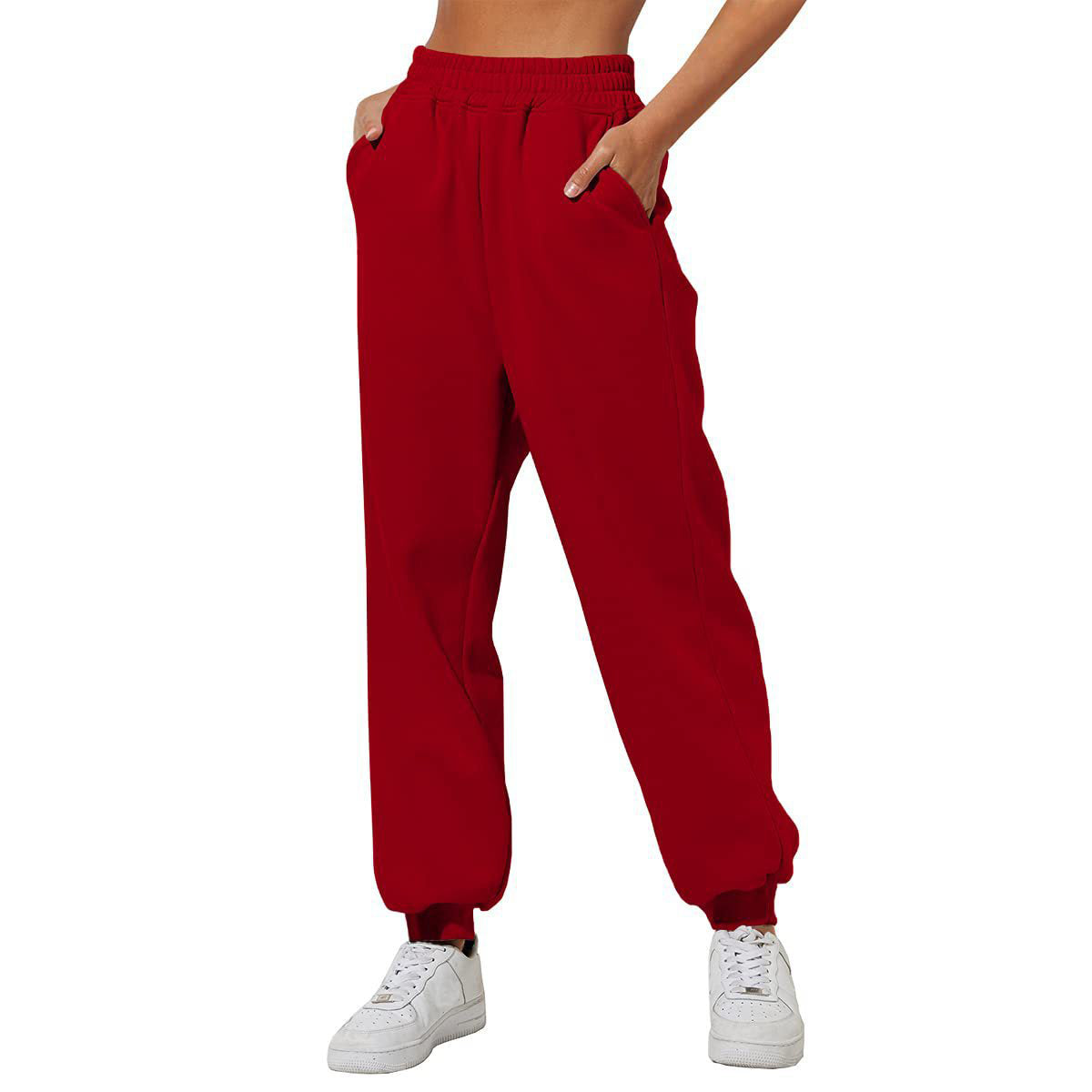 ✨Dernier jour : -69 %✨ Jogging ample taille haute pour femme avec poches