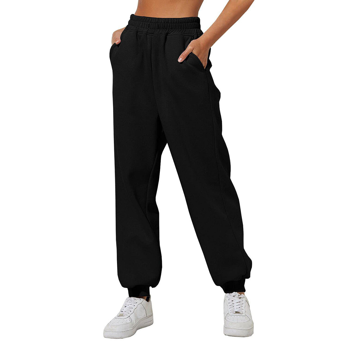 ✨Dernier jour : -69 %✨ Jogging ample taille haute pour femme avec poches